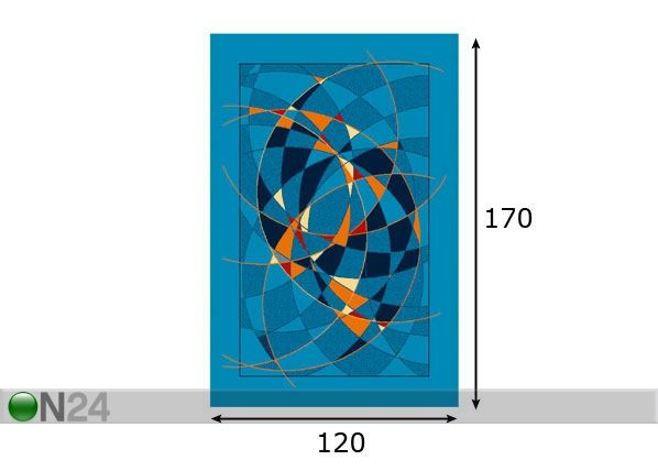 Lastenhuoneen matto GLOSTER 120x170 cm mitat