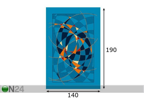 Lastenhuoneen matto GLOSTER 140x190 cm mitat