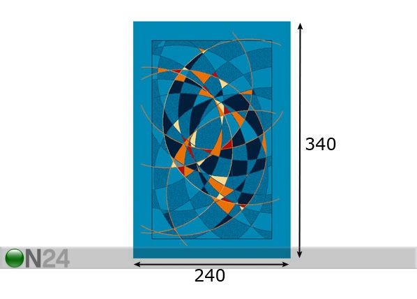 Lastenhuoneen matto GLOSTER 240x340 cm mitat
