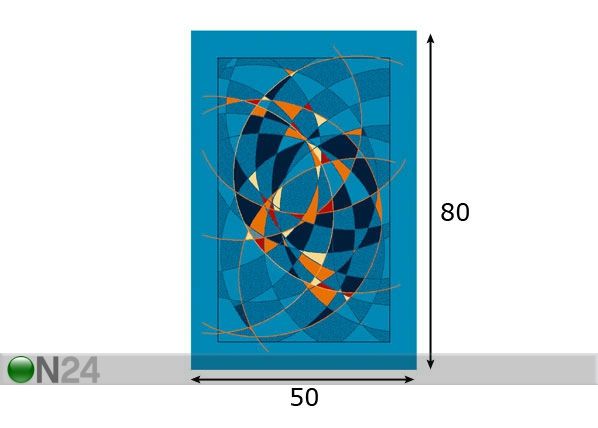 Lastenhuoneen matto GLOSTER 50X80 CM mitat