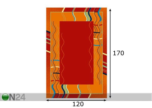 Lastenhuoneen matto LUZ 120x170 cm mitat