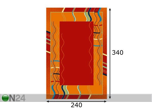 Lastenhuoneen matto LUZ 240x340 cm mitat