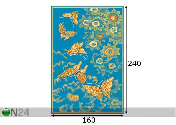 Lastenhuoneen matto NESI 160x240 cm mitat