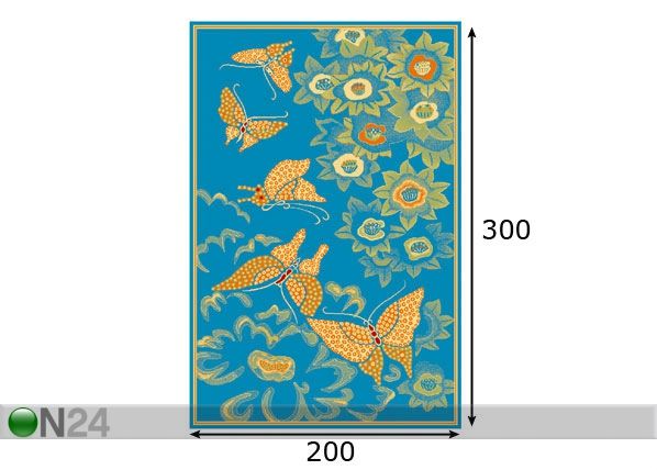 Lastenhuoneen matto NESI 200x300 cm mitat