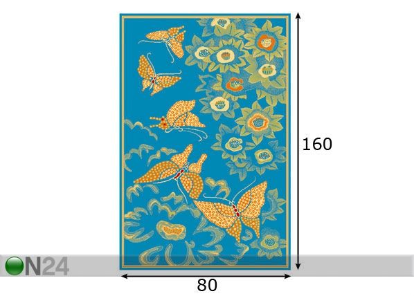 Lastenhuoneen matto NESI 80x160 cm mitat