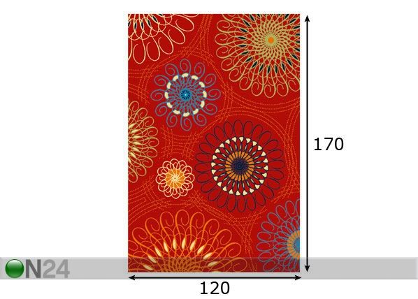Lastenhuoneen matto ODYLIA 120x170 cm mitat