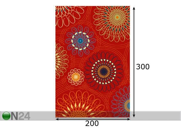 Lastenhuoneen matto ODYLIA 200x300 cm mitat