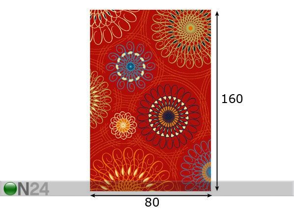 Lastenhuoneen matto ODYLIA 80x160 cm mitat