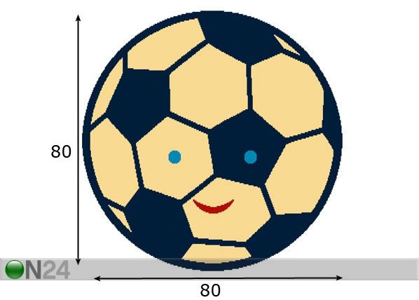 Lastenhuoneen matto PILKA F 80 cm mitat