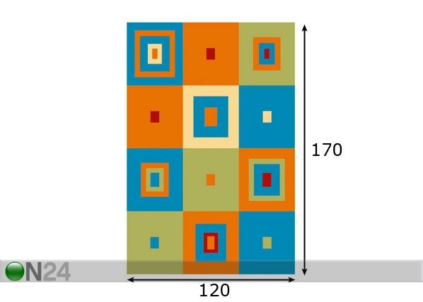 Lastenhuoneen matto PLANT 120x170 cm mitat