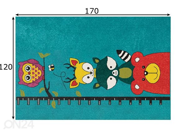 Lastenhuoneen matto Play 56PMP 120x170 cm mitat