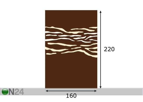 Lastenhuoneen matto TOPI 160x220 cm mitat