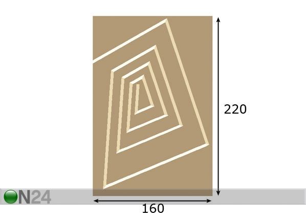 Lastenhuoneen matto TRAFFIC 160x220 cm mitat