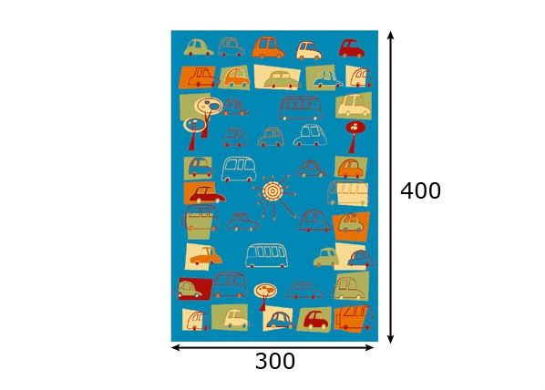 Lastenhuoneen matto TRAFFIC 300x400 cm mitat