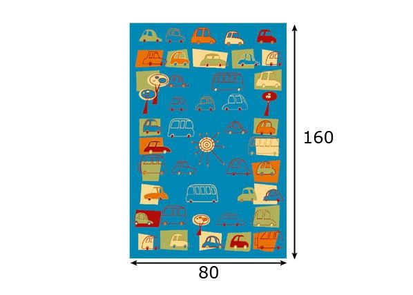 Lastenhuoneen matto TRAFFIC 80x160 cm mitat