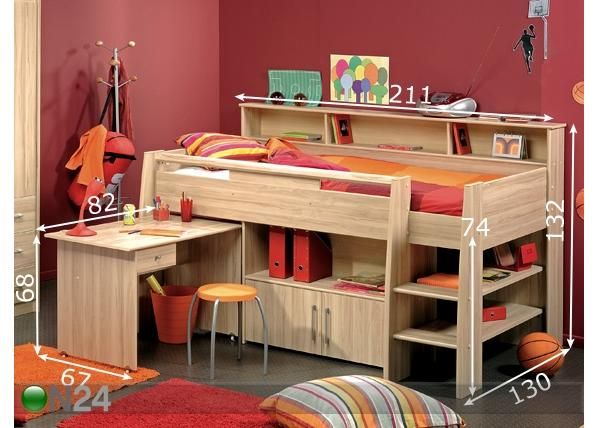 Lastenhuoneenryhmä KURT 90x200 cm mitat