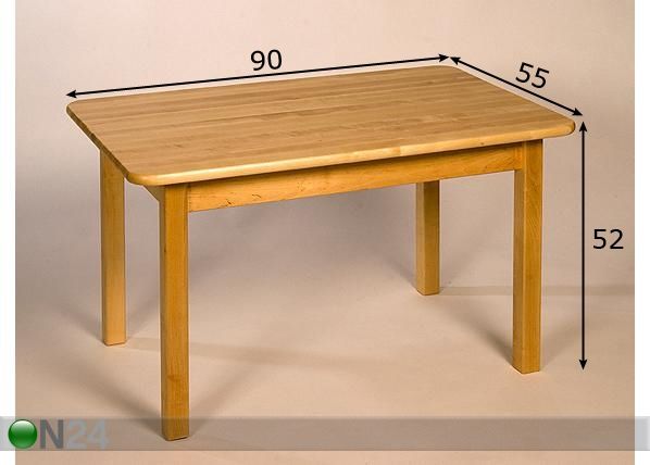 Lastenpöytä 52 cm mitat