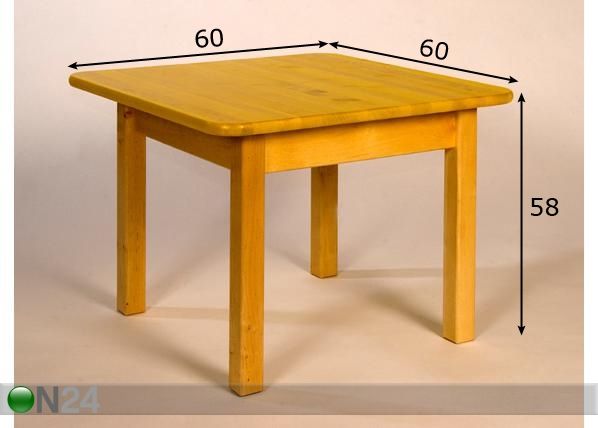 Lastenpöytä 58 cm mitat