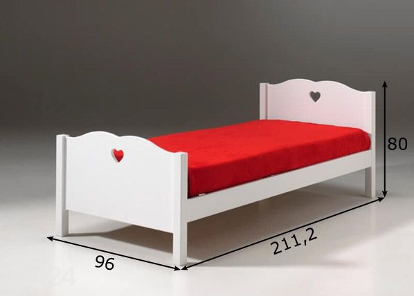 Lastensänky Amori 90x200 cm mitat