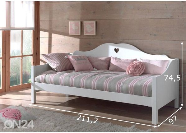 Lastensänky Amori 90x200 cm mitat