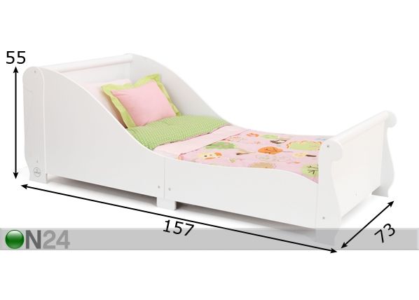 Lastensänky BOBIKELKKA KidKraft 70x140 cm mitat