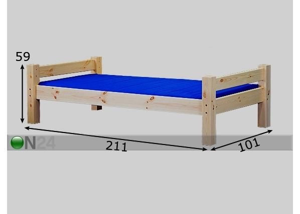 Lastensänky FÖÖNIKS 90x200 cm mitat