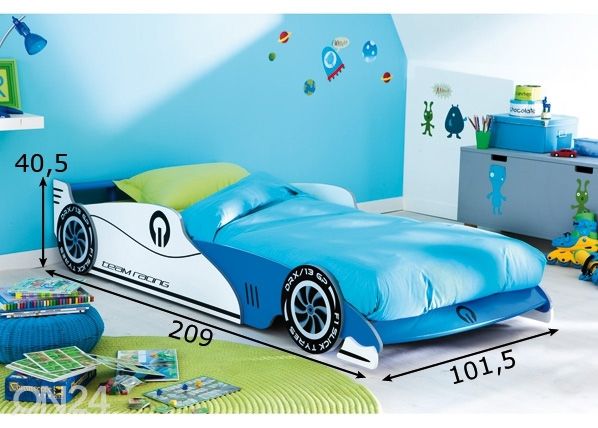 Lastensänky GRAND PRIX+patja INTER BONNEL 90x200 cm mitat