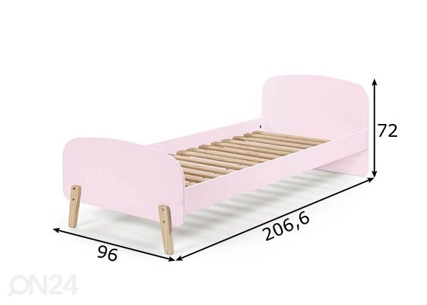 Lastensänky Kiddy 90x200 cm mitat