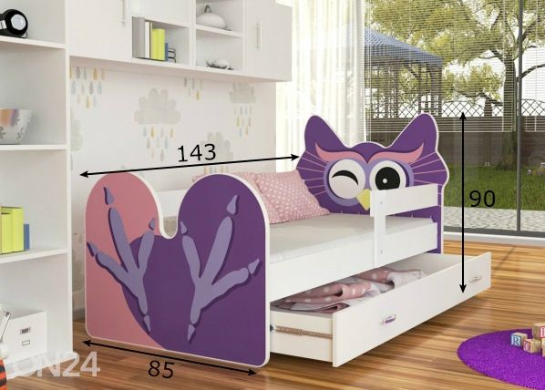 Lastensänky + patja 80x140 cm mitat