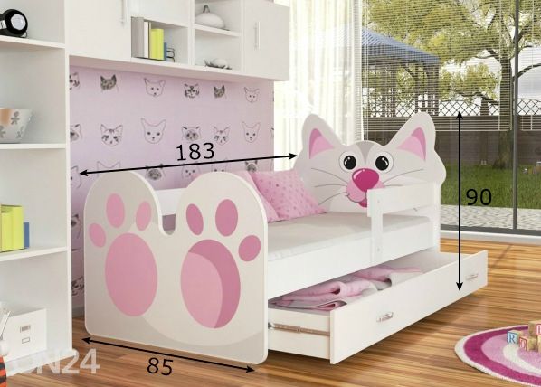 Lastensänky + patja 80x180 cm mitat