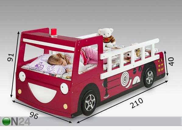 Lastensänky + patja PALOAUTO mitat