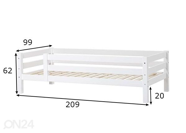 Lastensänky Premium 90x200 cm mitat