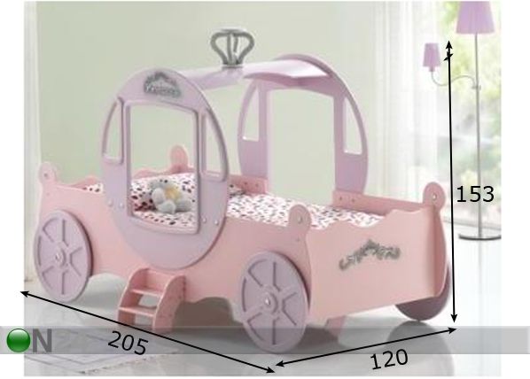 Lastensänky PRINSESSA+patja mitat