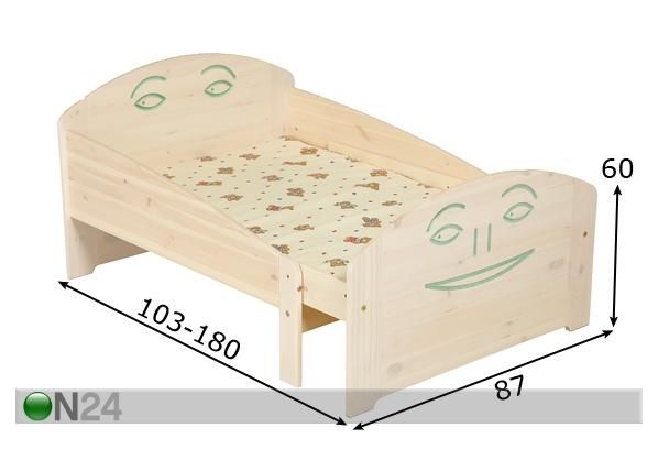 Lastensänky SMILE mitat