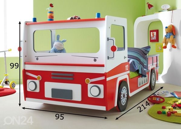 Lastensänky SOS 112+patja INTER POCKET 90x200 cm mitat