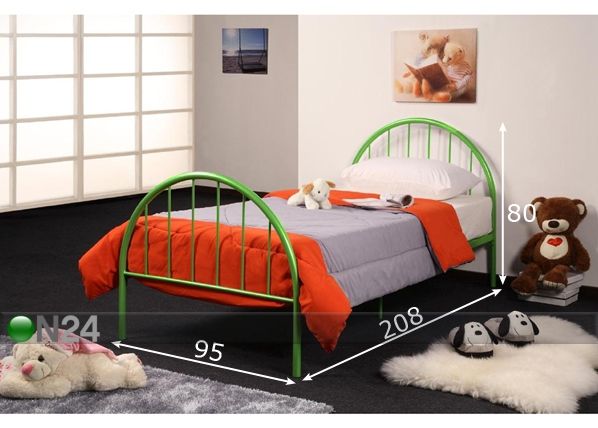 Lastensänky YOKIE 90x200 cm mitat