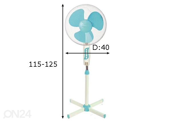 Lattiatuuletin Coolwave 60 W mitat