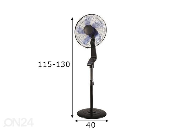 Lattiatuuletin kosketusnäytöllä 50 W mitat