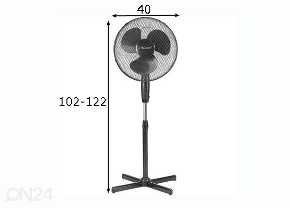 Lattiatuuletin Maestro 60 W mitat