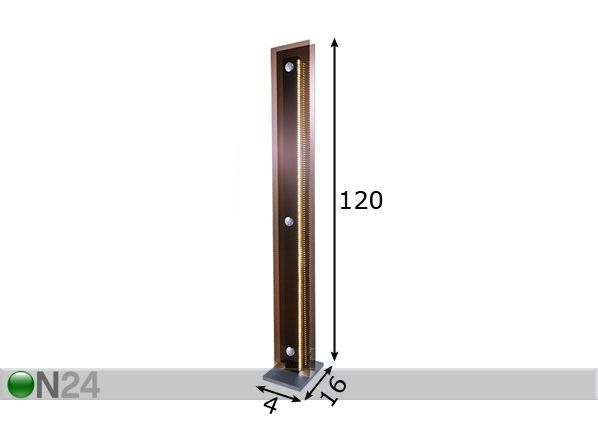 Lattiavalaisin ACRILO II LED mitat