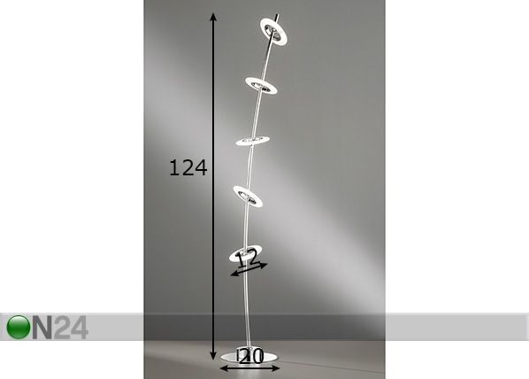 Lattiavalaisin Bambus LED mitat