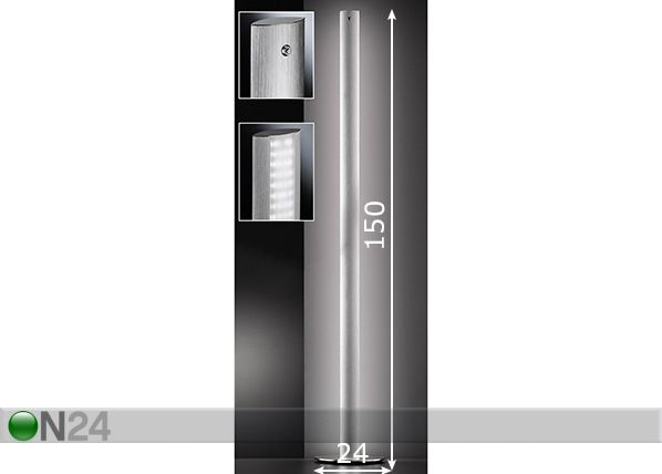 Lattiavalaisin Beat LED mitat