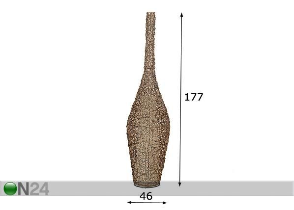 Lattiavalaisin BOTTLE mitat