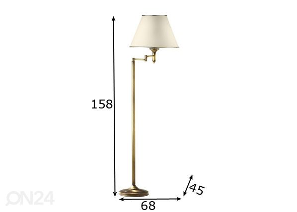 Lattiavalaisin CLASSIC L mitat