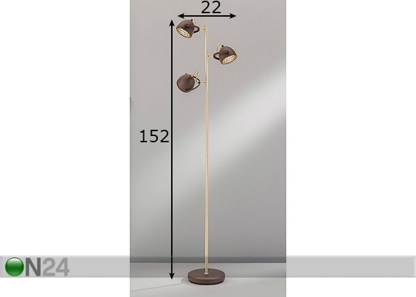 Lattiavalaisin Grill LED mitat