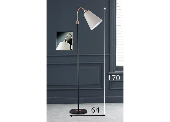 Lattiavalaisin Hopper mitat