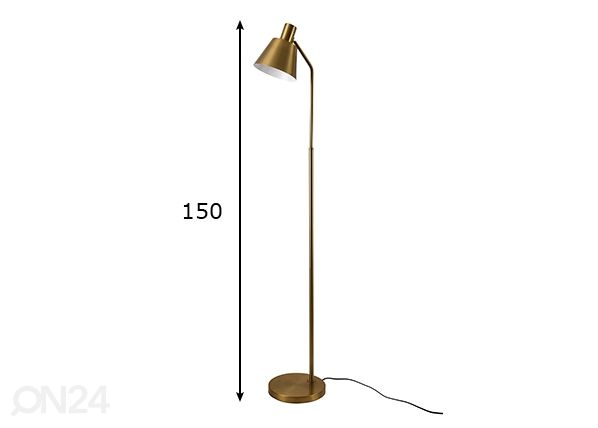 Lattiavalaisin Jody Brass Antique 1 mitat
