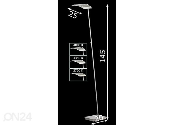 Lattiavalaisin Tours LED mitat