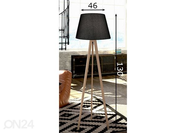 Lattiavalaisin Tripod mitat