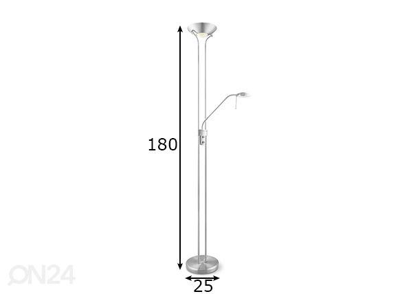 Lattiavalaisin Uplight mitat